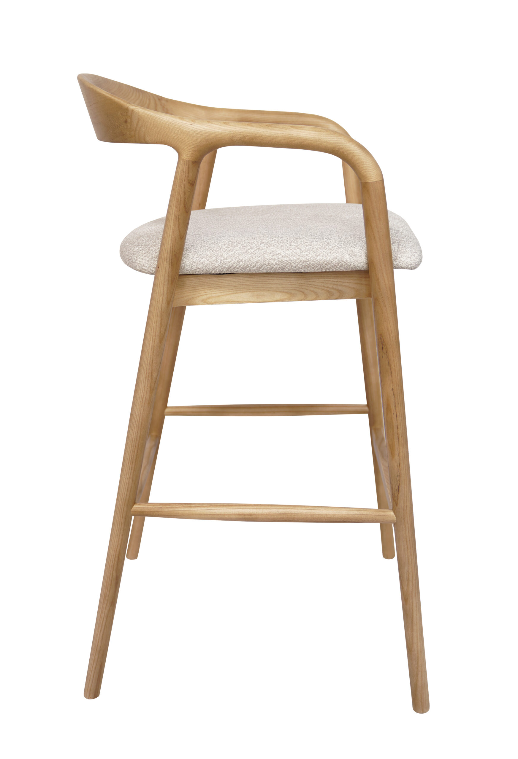 Ashen Elegance Luxury Bar Stool | Ash Wood Kitchen Island Stool Ireland