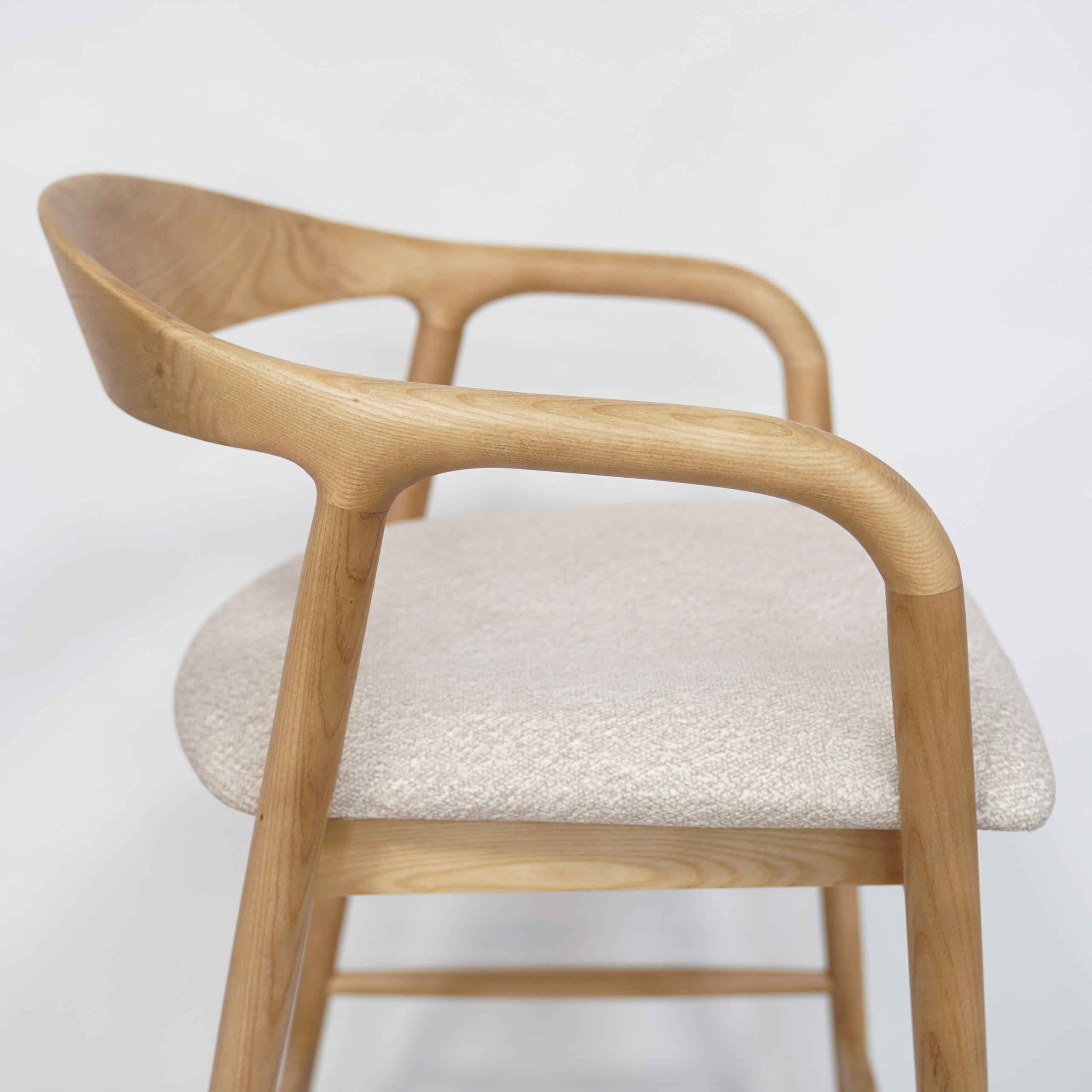 Ashen Elegance Luxury Bar Stool | Ash Wood Kitchen Island Stool Ireland