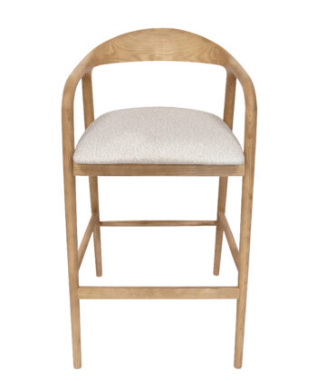 Ashen Elegance Luxury Bar Stool | Ash Wood Kitchen Island Stool Ireland