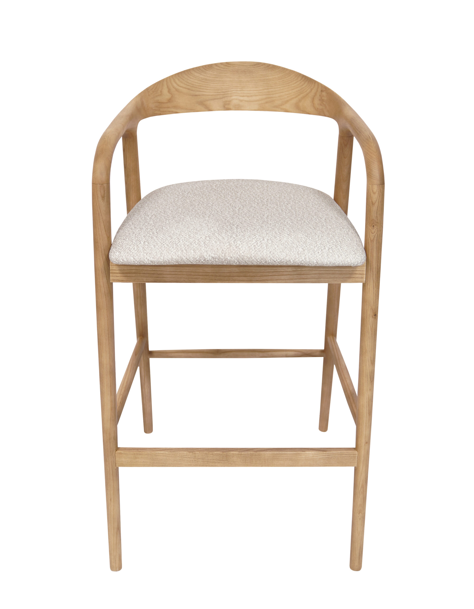 Ashen Elegance Luxury Bar Stool | Ash Wood Kitchen Island Stool Ireland