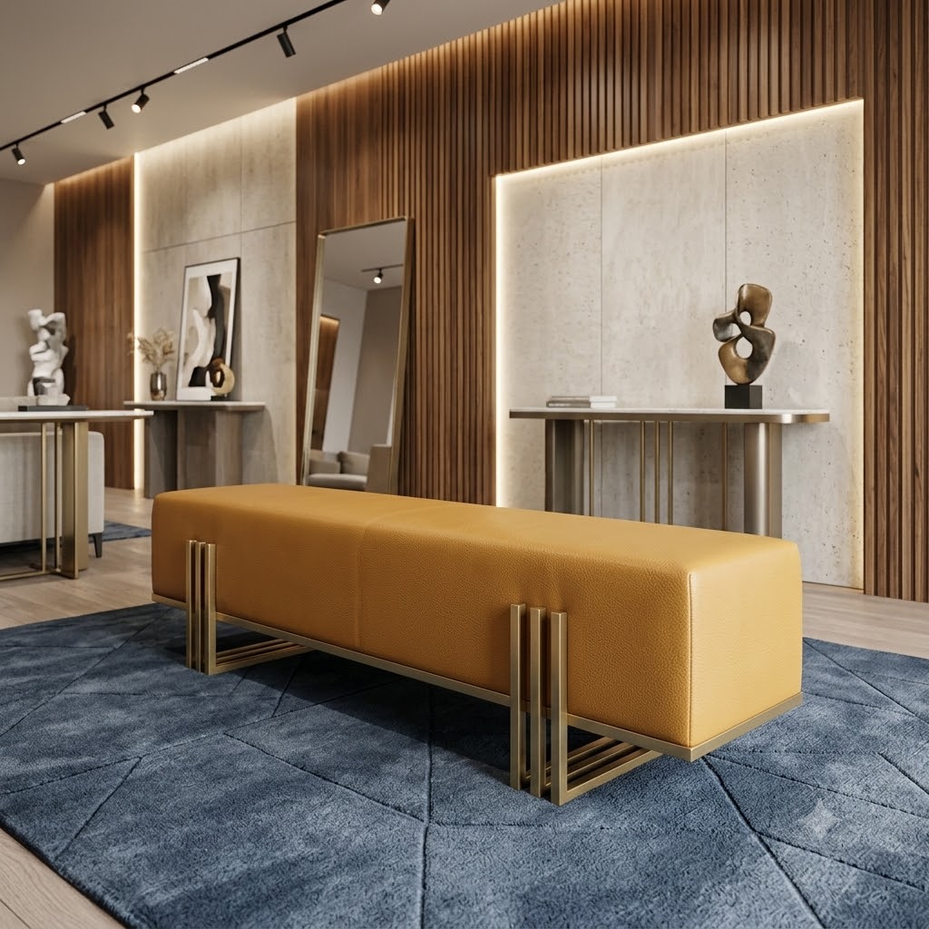 Aurora Modern Upholstered Bench