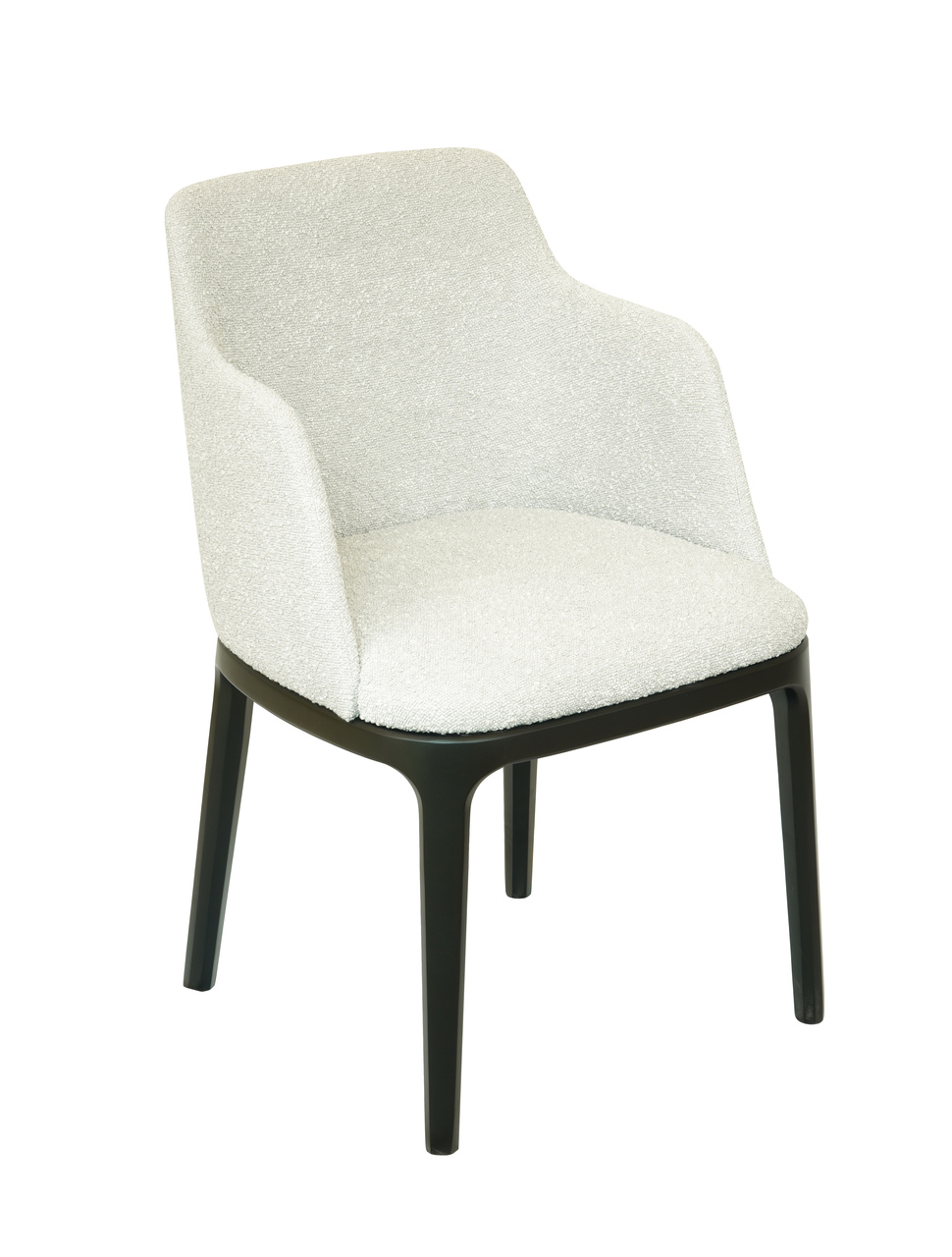 Bouclé Chair | Luxury Black Beechwood Dining Armchair
