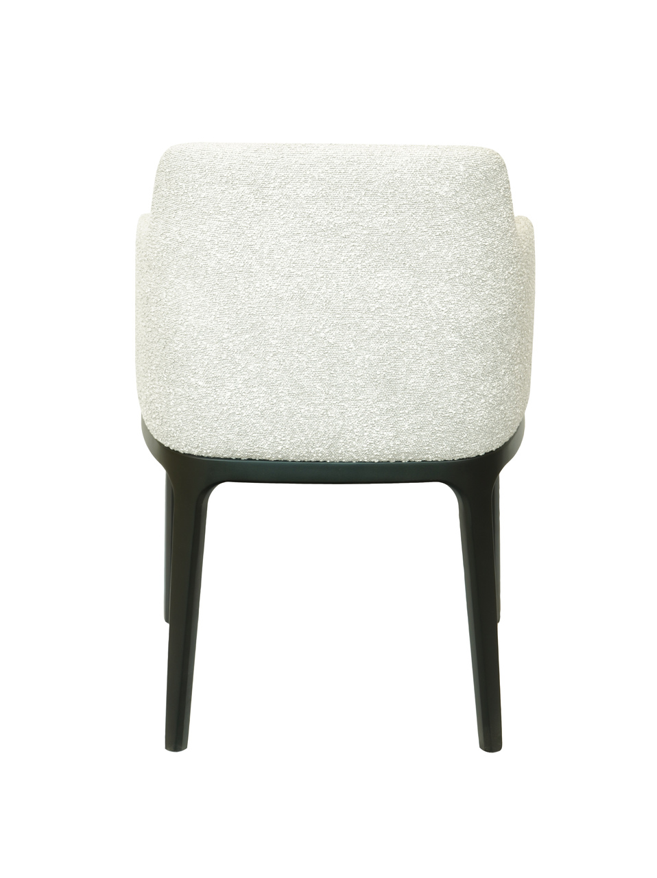 Bouclé Chair | Luxury Black Beechwood Dining Armchair