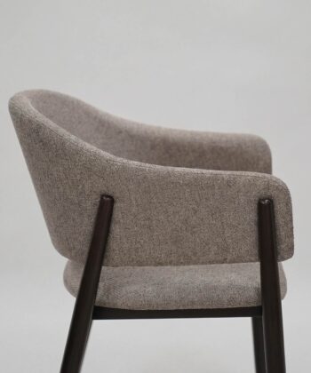 Designer Dining Chair – Luxury Upholstered Armchair with Beech Legs | PouffeLOVE