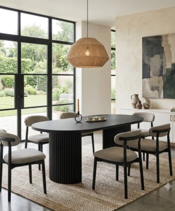 ELEMENTS 180cm All-Black Extendable Dining Table