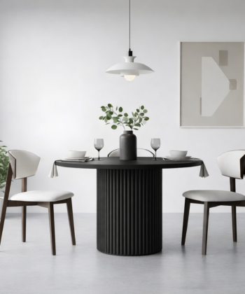 ELEMENTS 180cm All-Black Extendable Dining Table