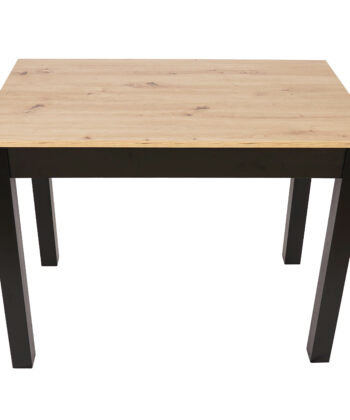 Florian Compact Rectangular Dining Table 90×60 cm – Artisan Oak & Black Legs