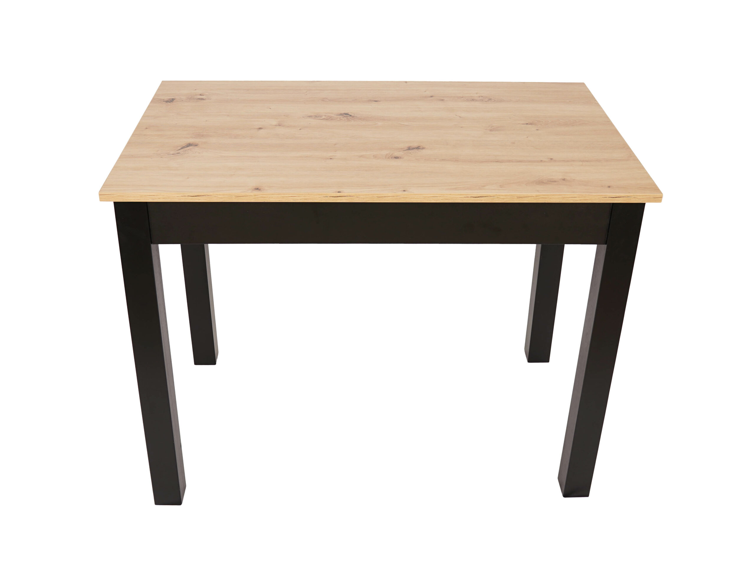 Florian Compact Rectangular Dining Table 90×60 cm – Artisan Oak & Black Legs