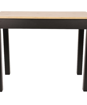 Florian Compact Rectangular Dining Table 90×60 cm – Artisan Oak & Black Legs