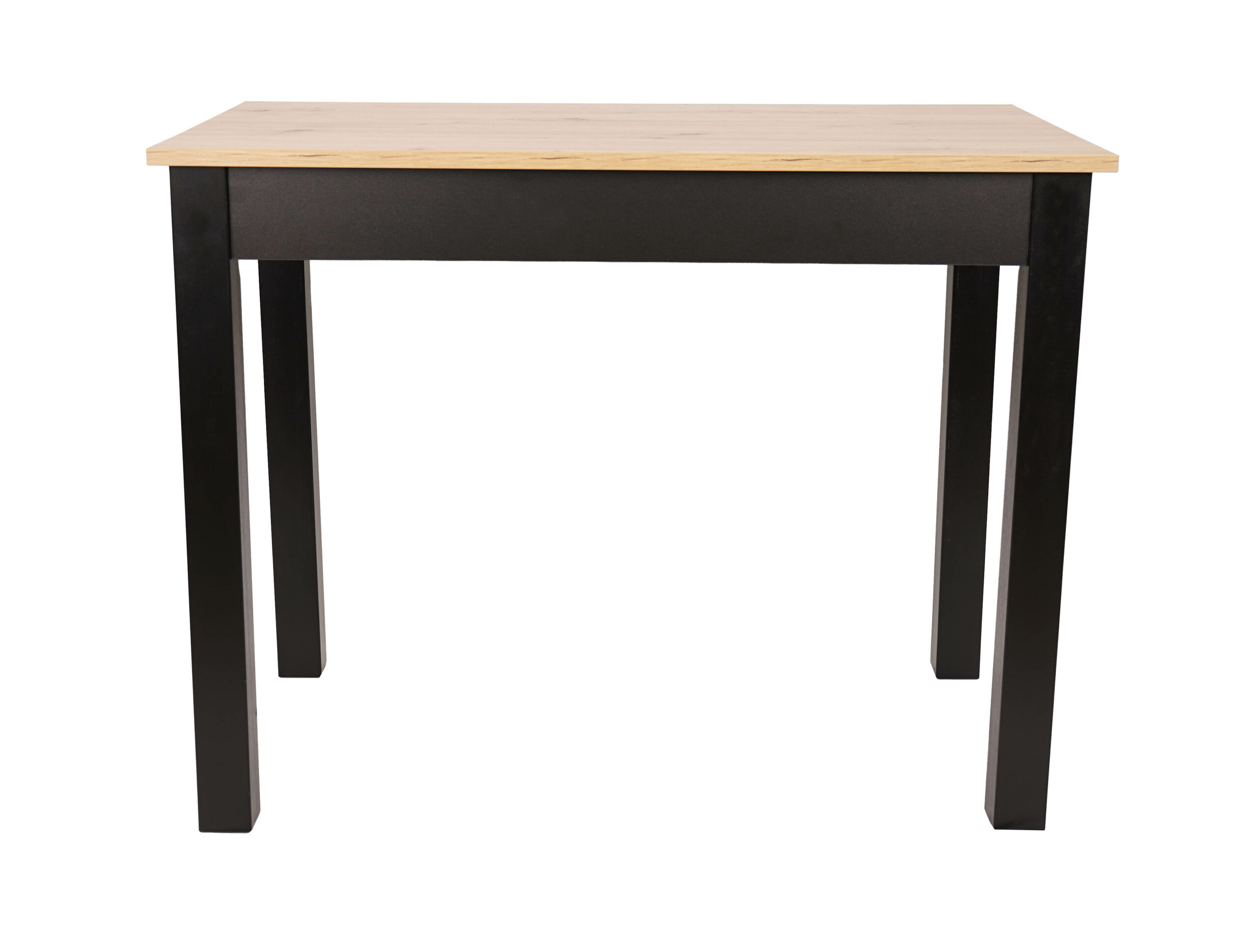 Florian Compact Rectangular Dining Table 90×60 cm – Artisan Oak & Black Legs