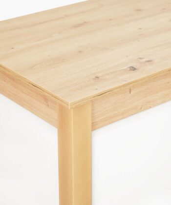 Florian Rectangular Compact Dining Table 90×60 cm – Artisan Oak Kitchen Desk