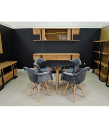 Mo Grey Velvet Dining Chair 64×60×84 cm