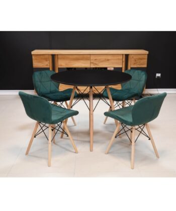 Model M Scandinavian Upholstered Velvet Chair