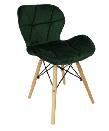 Model M Scandinavian Upholstered Velvet Chair