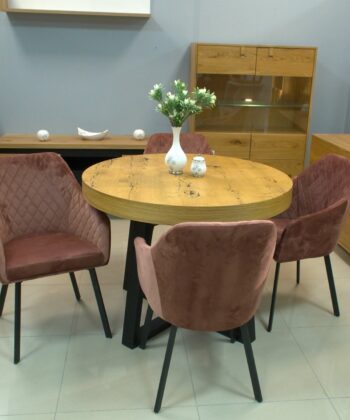 Montana Luxury Quilted Dining Chair | Ash Grey Velvet Armchair Ireland
