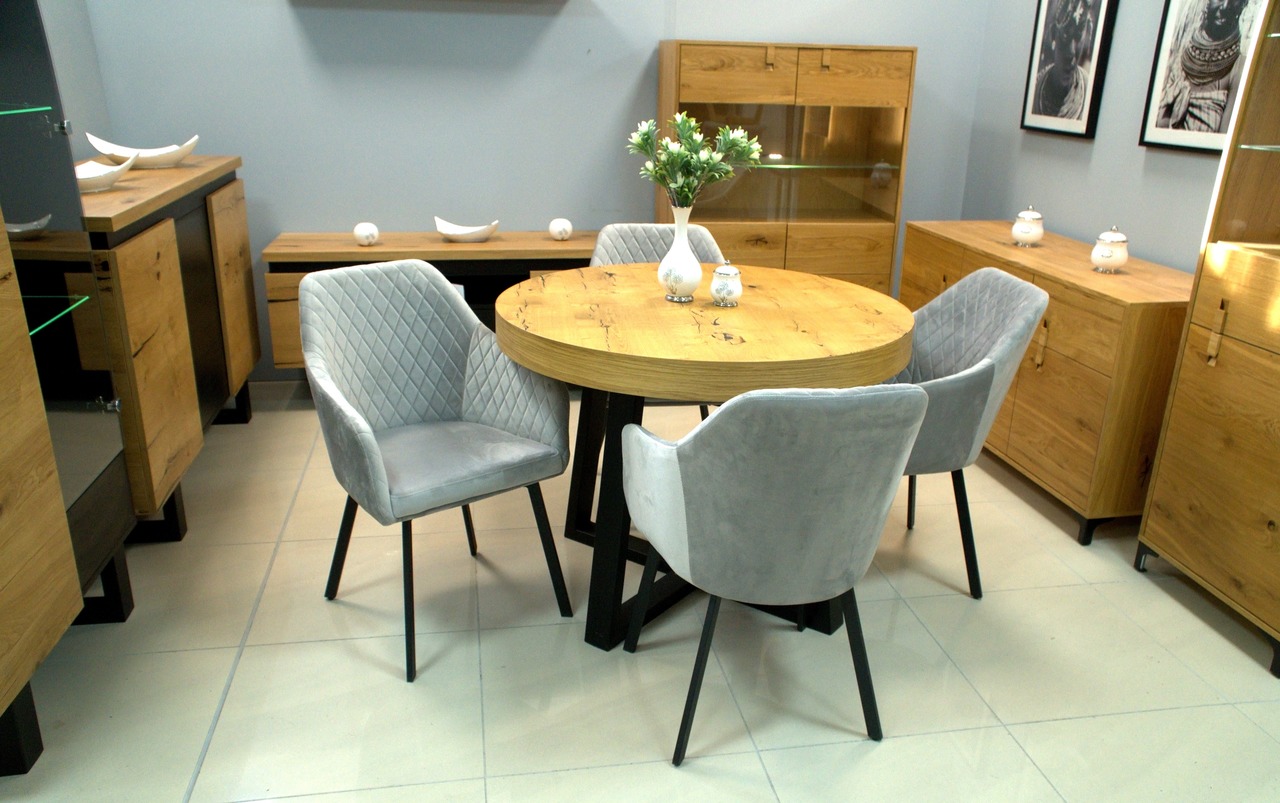 Montana Luxury Quilted Dining Chair | Ash Grey Velvet Armchair Ireland