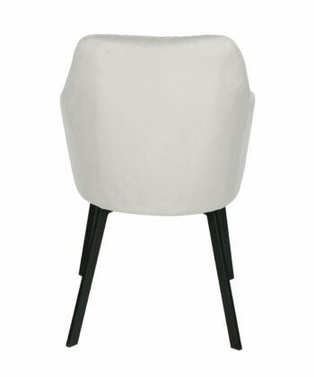 Montana Luxury Quilted Dining Chair | Ash Grey Velvet Armchair Ireland