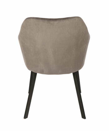 Montana Luxury Quilted Dining Chair | Ash Grey Velvet Armchair Ireland