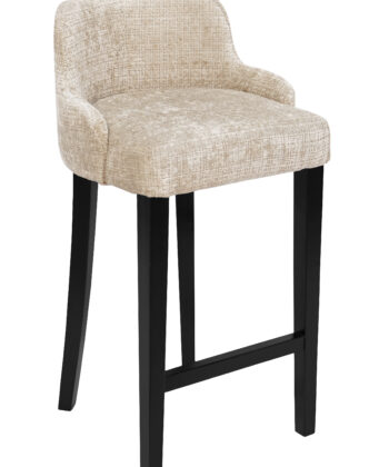 Nordic Noir Luxury Bar Stool | Black Beech Wood Kitchen Island Chair