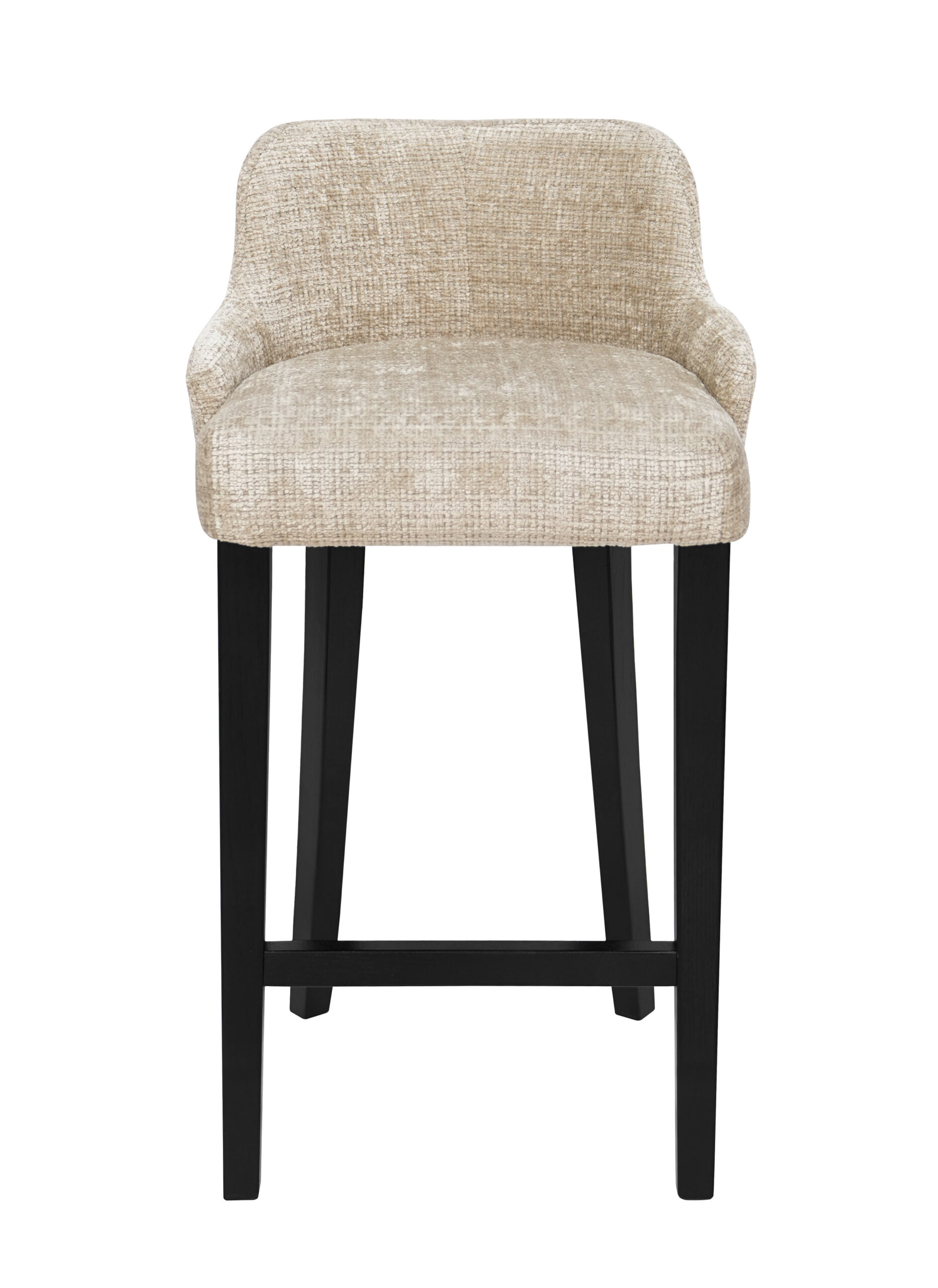 Nordic Noir Luxury Bar Stool | Black Beech Wood Kitchen Island Chair