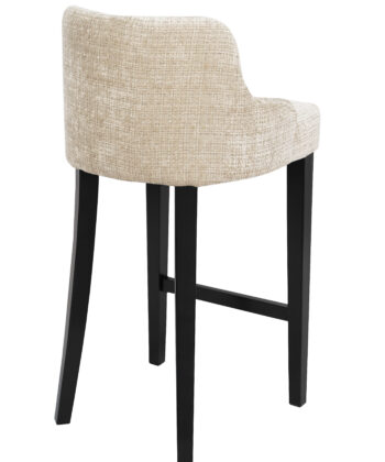 Nordic Noir Luxury Bar Stool | Black Beech Wood Kitchen Island Chair