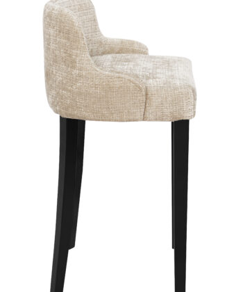 Nordic Noir Luxury Bar Stool | Black Beech Wood Kitchen Island Chair