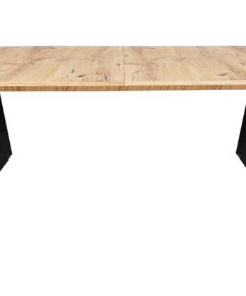 Nova Round Extendable Dining Table ø 100+50 cm – Knotty Oak Veneer Geometric Desk