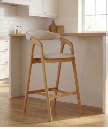 Oak Horizon Luxury Bar Stool | Solid Oak Kitchen Island Chair Ireland