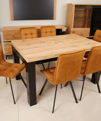Aura Rectangular Extendable Dining Table 140-90-100 cm – Wotan Oak Loft Desk