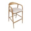 Ashen Elegance Luxury Bar Stool | Ash Wood Kitchen Island Stool Ireland
