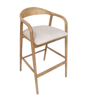 Ashen Elegance Luxury Bar Stool | Ash Wood Kitchen Island Stool Ireland
