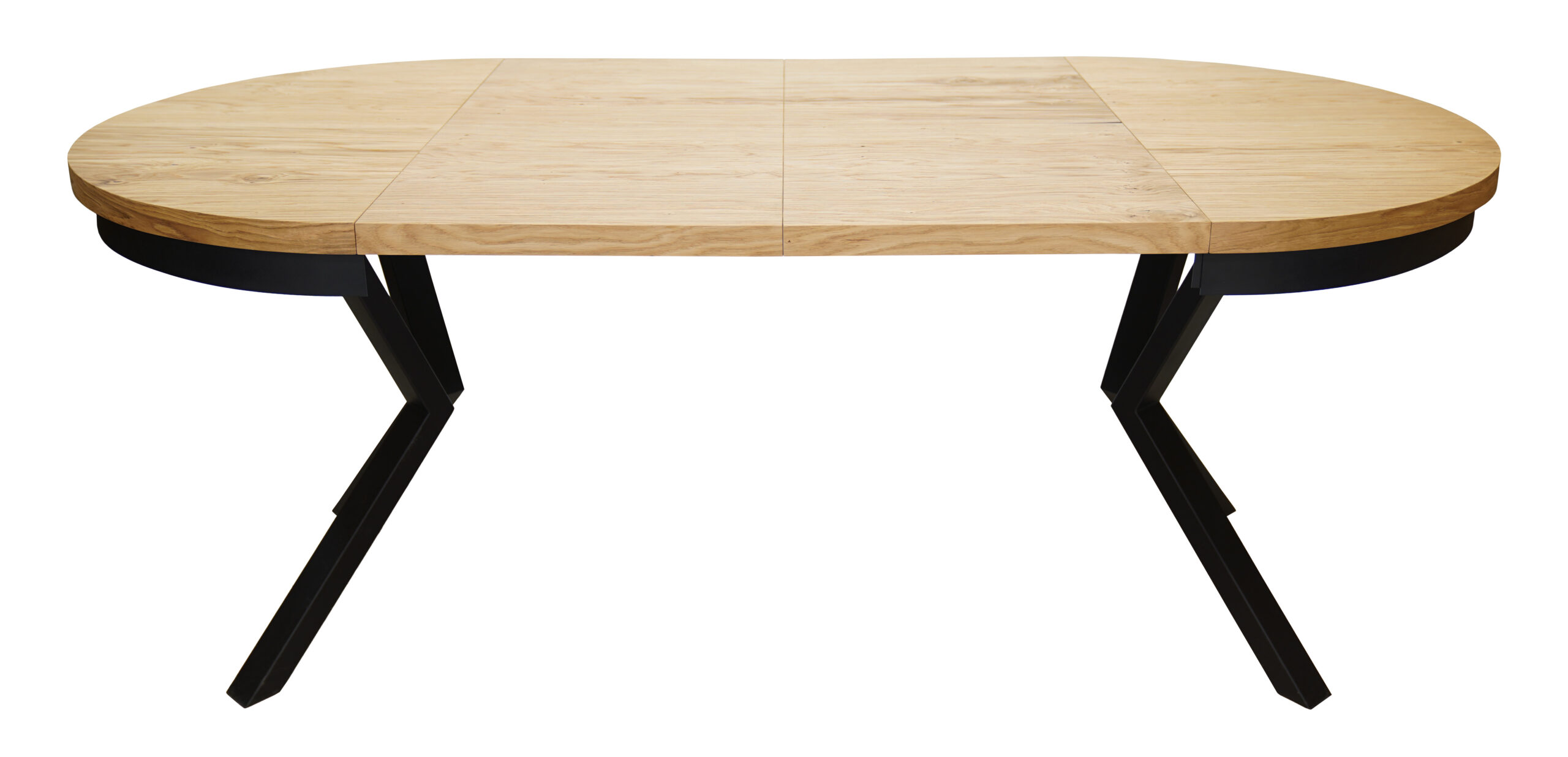 Sora Round Extendable Dining Table ø 90+2×50 cm – Natural Oak Veneer Spider Desk