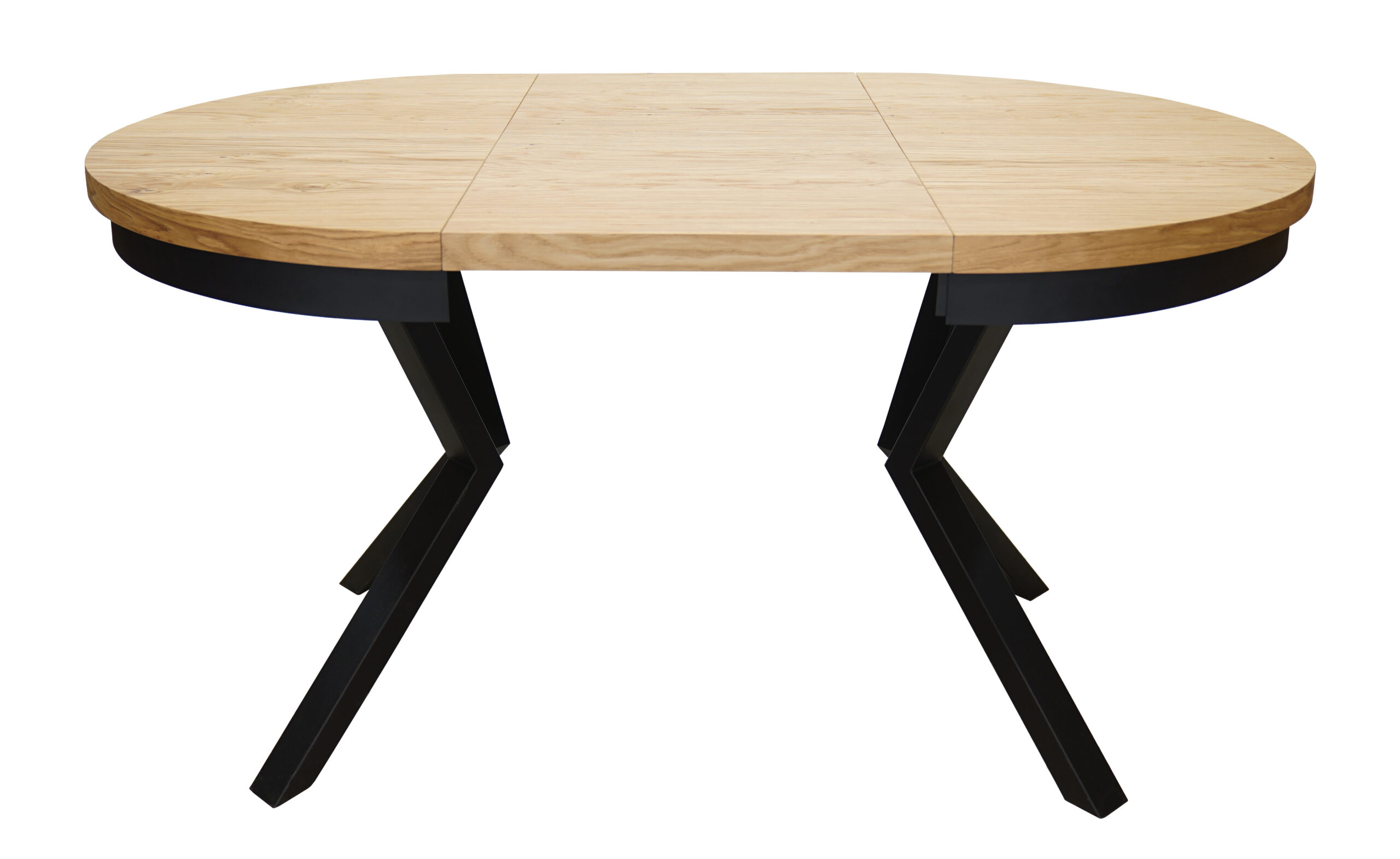 Sora Round Extendable Dining Table ø 90+2×50 cm – Natural Oak Veneer Spider Desk