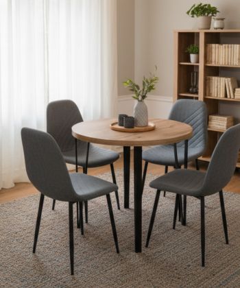 Vesta Round Extendable Dining Table ø 80+50 cm
