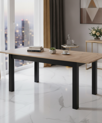 TZ Extendable Dining Table – Modern Scandinavian Wooden Dining Furniture | PouffeLOVE