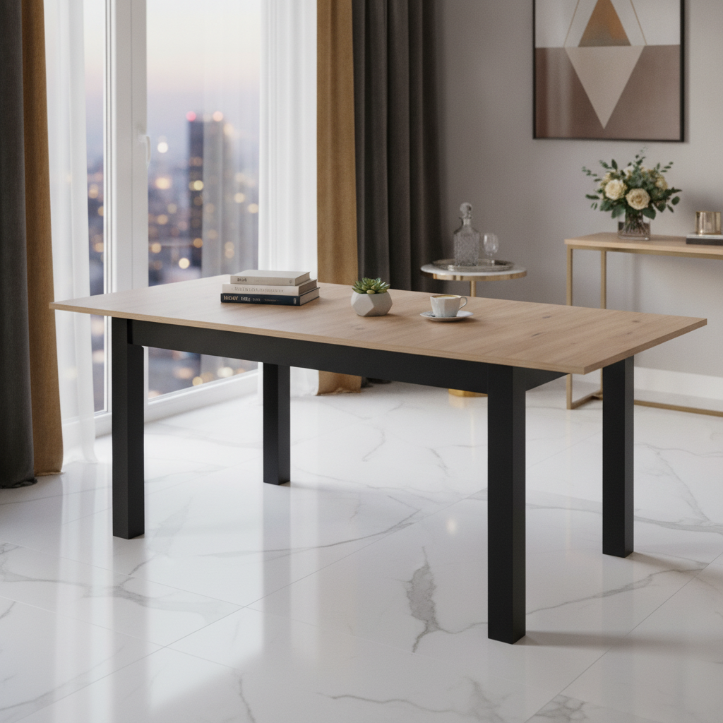 TZ Extendable Dining Table – Modern Scandinavian Wooden Dining Furniture | PouffeLOVE