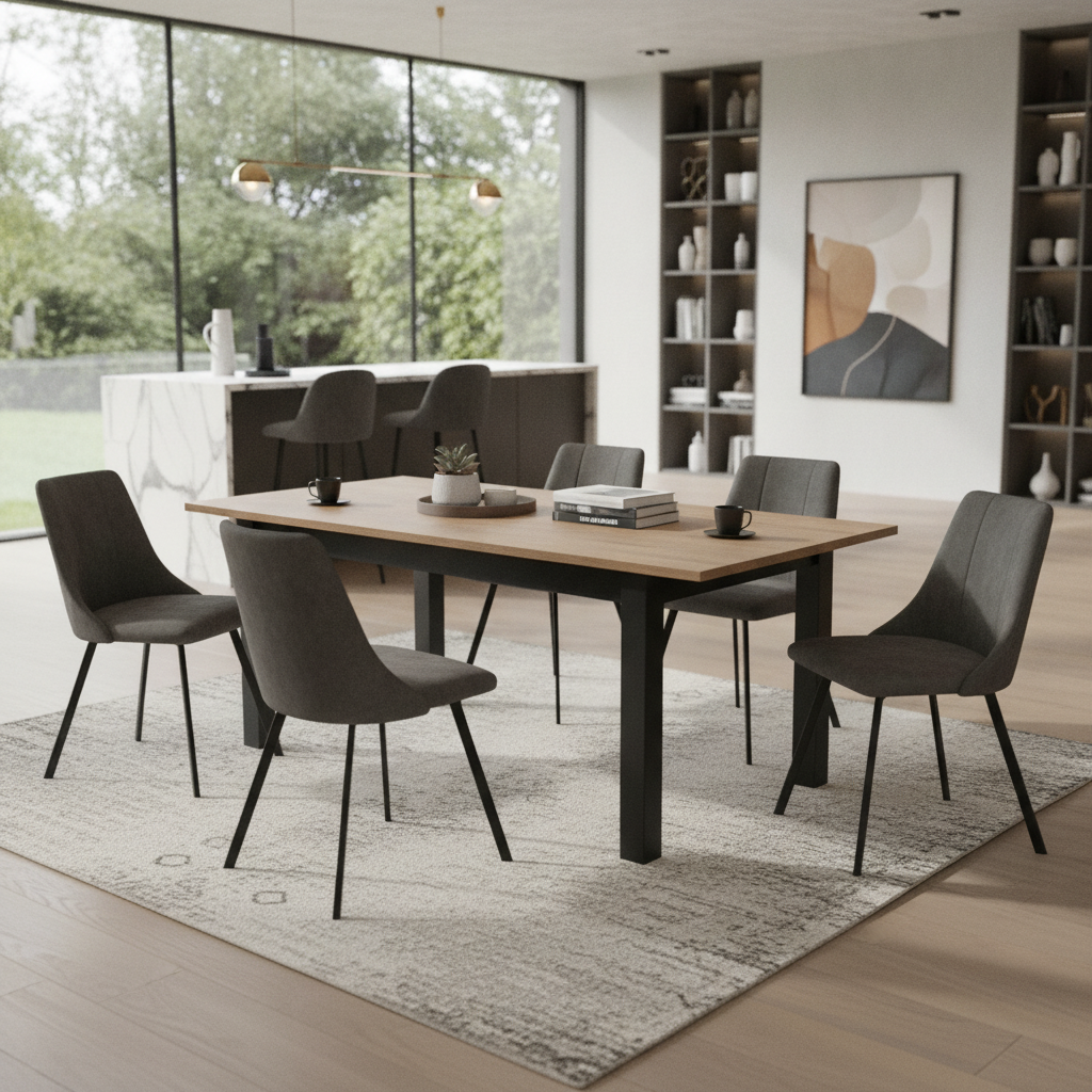 TZ Extendable Dining Table – Modern Scandinavian Wooden Dining Furniture | PouffeLOVE