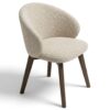 Aura Upholstered Dining Armchair Cremona Fabric & Custom Legs
