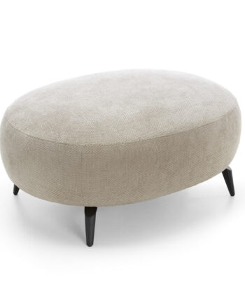 Verona Luxury Oval Pouffe – Large Bouclé Living Room Ottoman 100x80cm