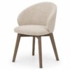 Aura Upholstered Dining Armchair Cremona Fabric & Custom Legs