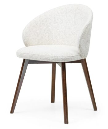 Aura Upholstered Dining Armchair Cremona Fabric & Custom Legs