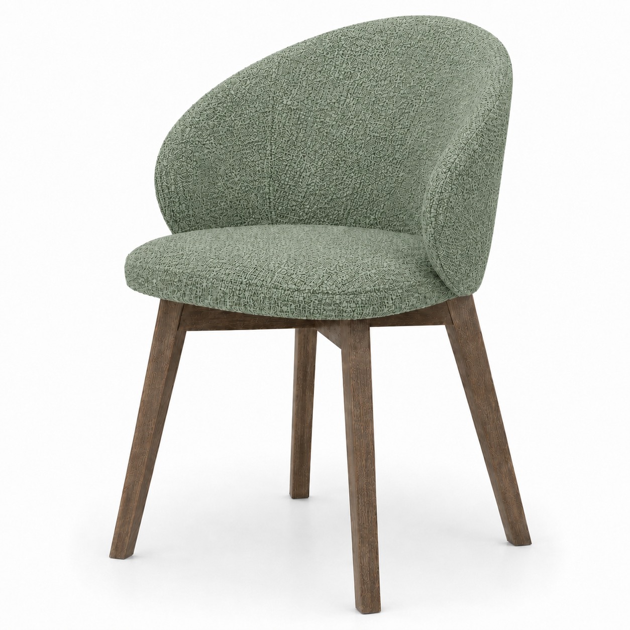 Aura Upholstered Dining Armchair Cremona Fabric & Custom Legs