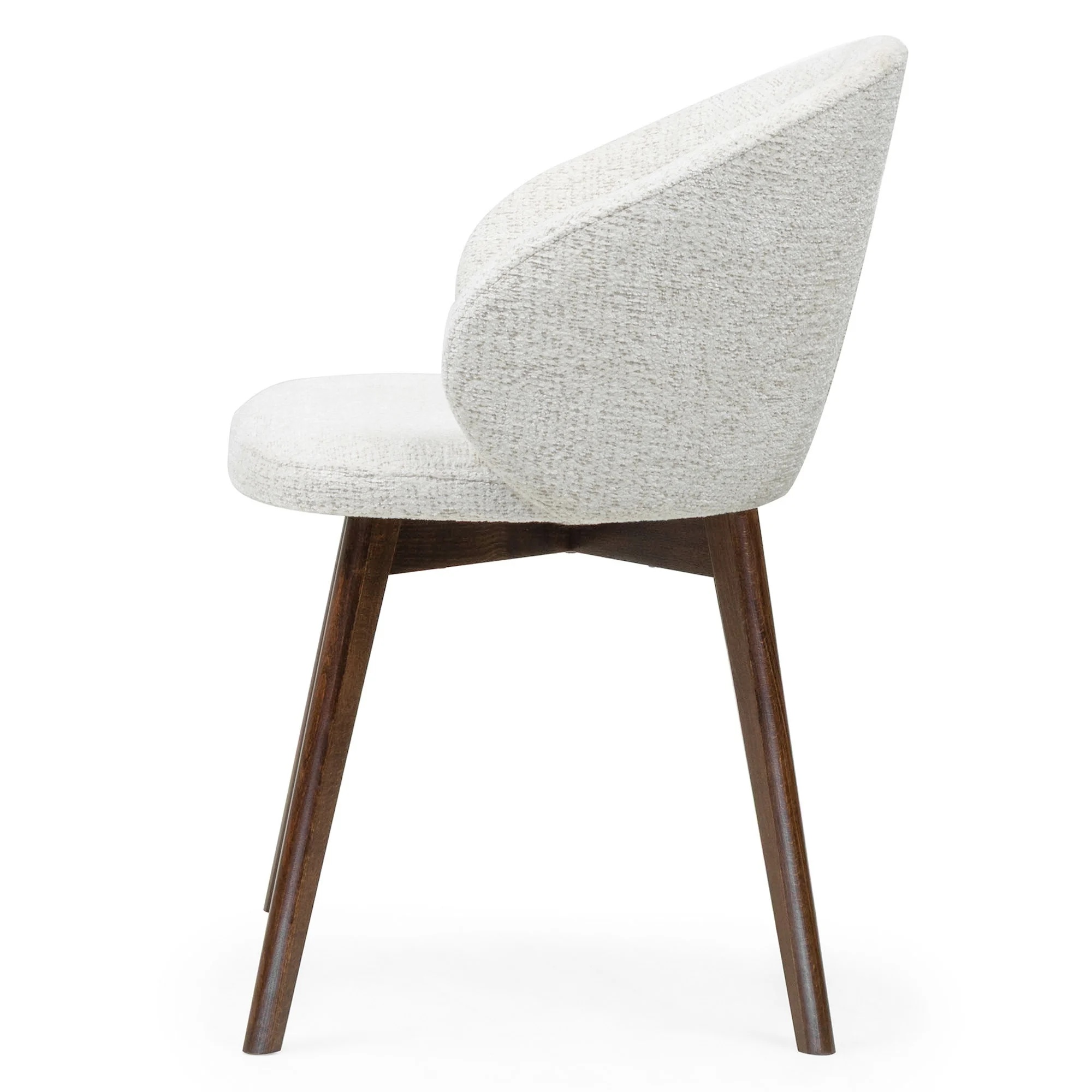 Aura Upholstered Dining Armchair Cremona Fabric & Custom Legs