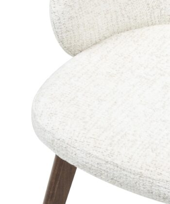 Aura Upholstered Dining Armchair Cremona Fabric & Custom Legs