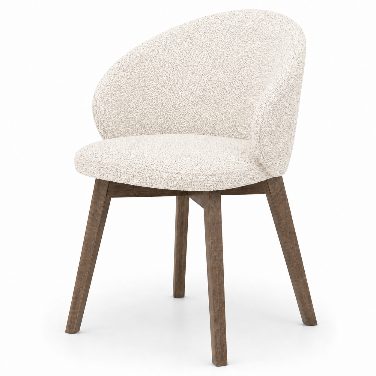 Aura Upholstered Dining Armchair Cremona Fabric & Custom Legs