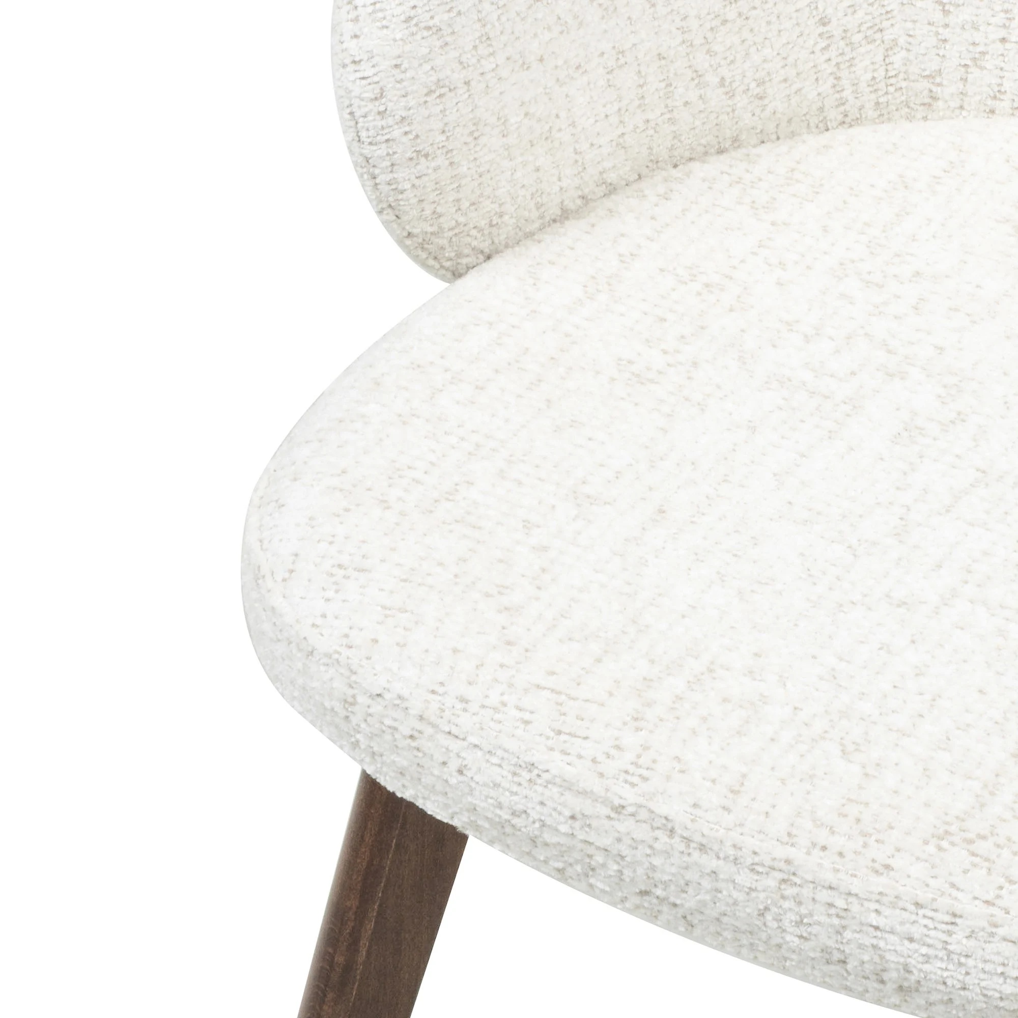 Aura Upholstered Dining Armchair Cremona Fabric & Custom Legs