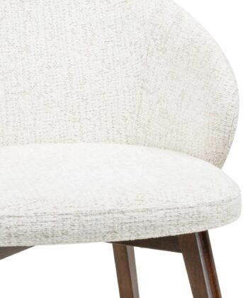Aura Upholstered Dining Armchair Cremona Fabric & Custom Legs