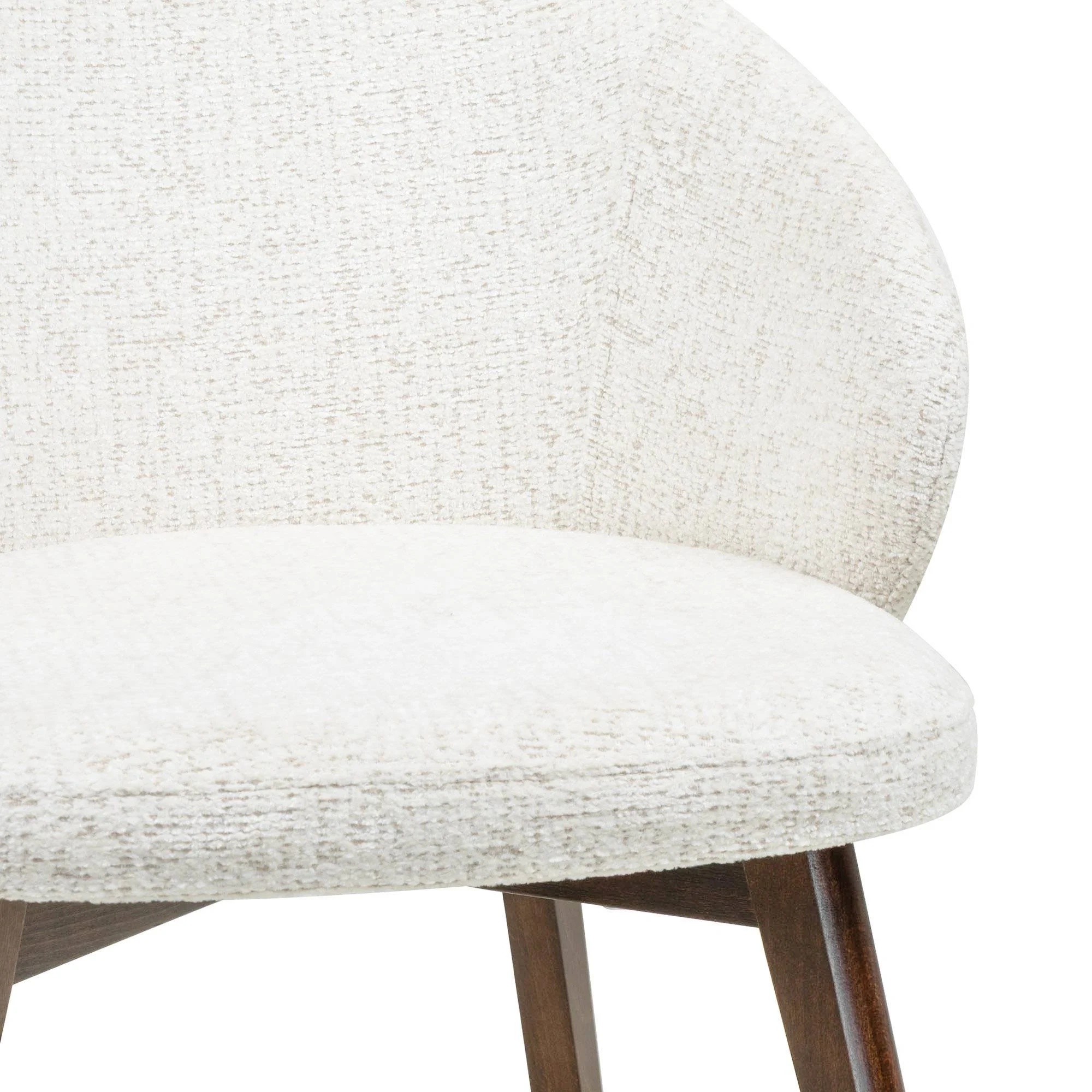 Aura Upholstered Dining Armchair Cremona Fabric & Custom Legs