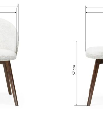 Aura Upholstered Dining Armchair Cremona Fabric & Custom Legs
