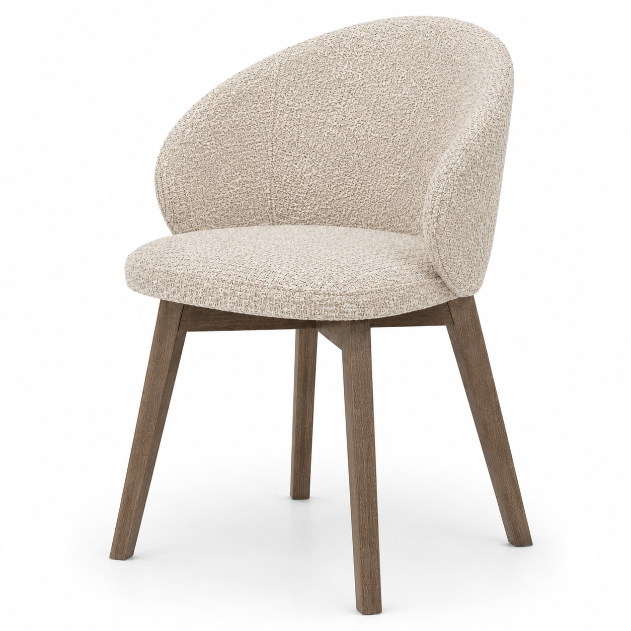 Aura Upholstered Dining Armchair Cremona Fabric & Custom Legs
